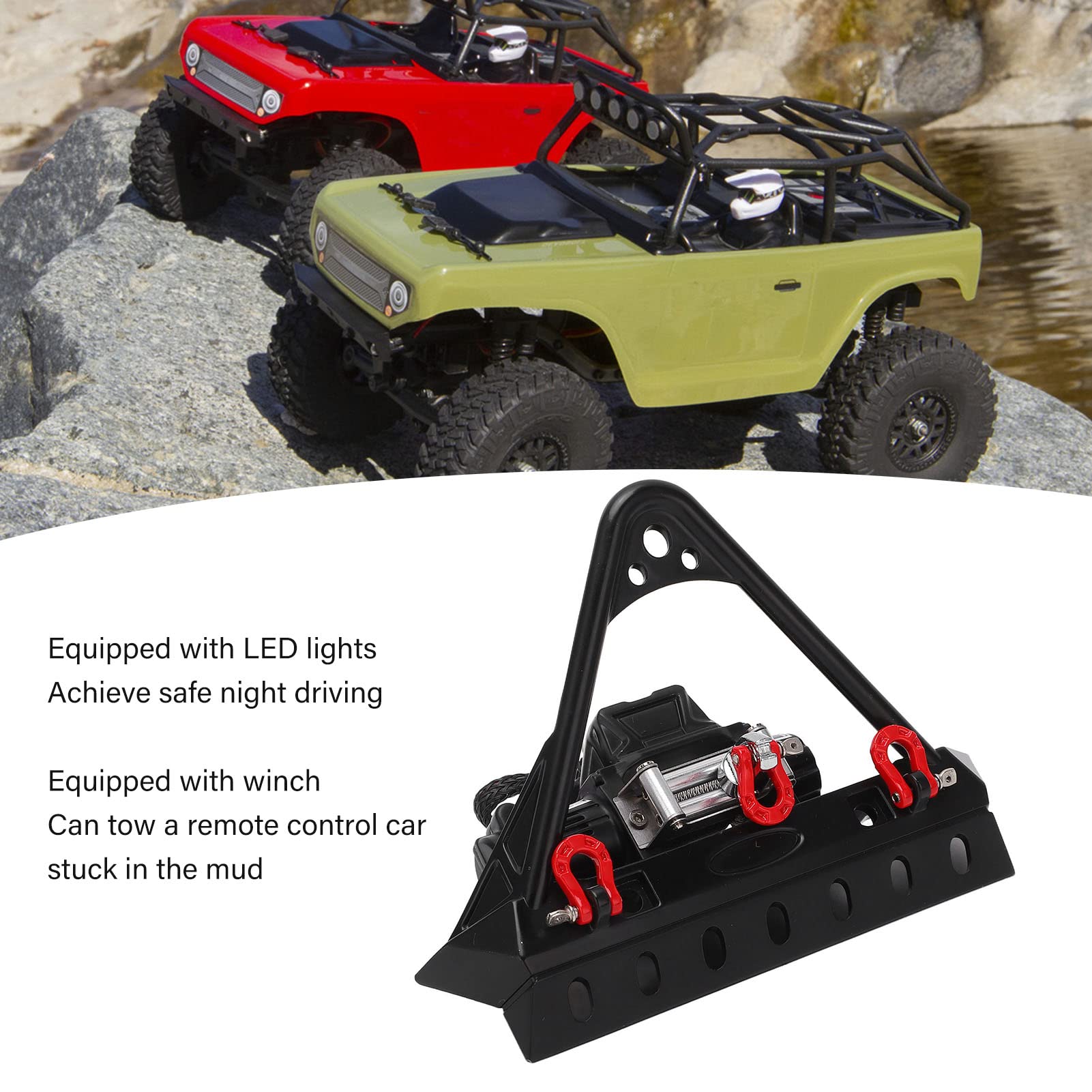 8x Phares Spot LED Pour RC Crawler SCX10 TRX4 TRX6 1/10 – Kit D’éclairage Personnalisable En Métal Et ABS