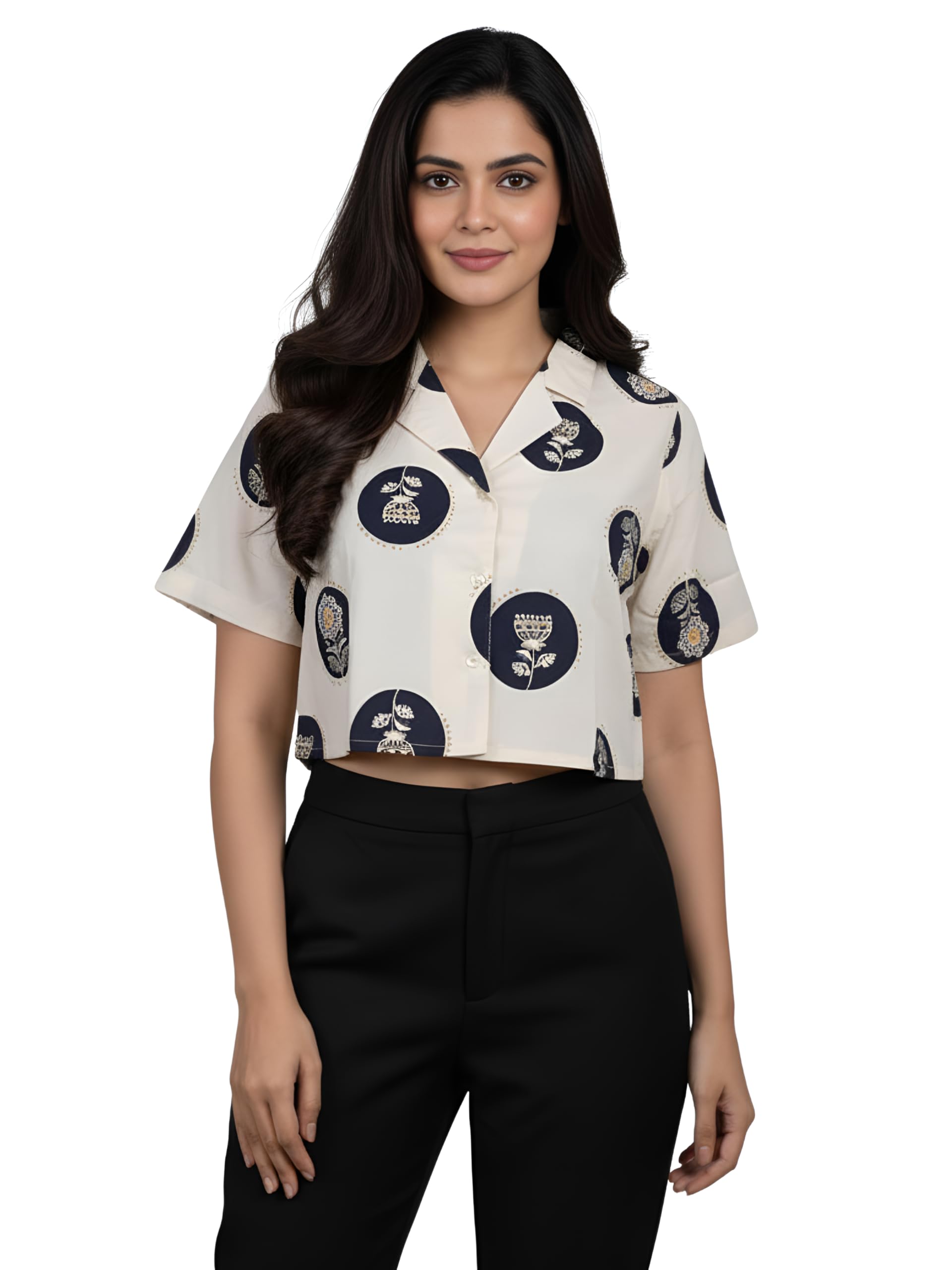 SNITCH Printed Shirts for Women`s | Womens Korean Short Sleeve Loose Fit Top |Comfortable Rich Casual and Stylish Looks Tops for Women | Trendy Summer and Vacation Outfit in multi