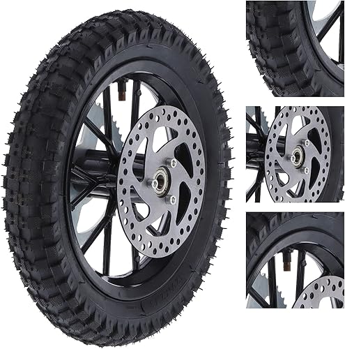 Miniatura 6 de Acouto Rueda trasera de bicicleta de bolsillo de 12.5 x 2.75 pulgadas para Coolster de 2 tiempos Mini Dirt Bike QG50 rueda trasera neumático llanta