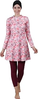 MEGASKA Women 3 Pc Printed Modest Muslim Swimsuit Full Coverage Swimwear Islamic Swim Hijab Swimming Costume Burkini Swim ... Price In India
