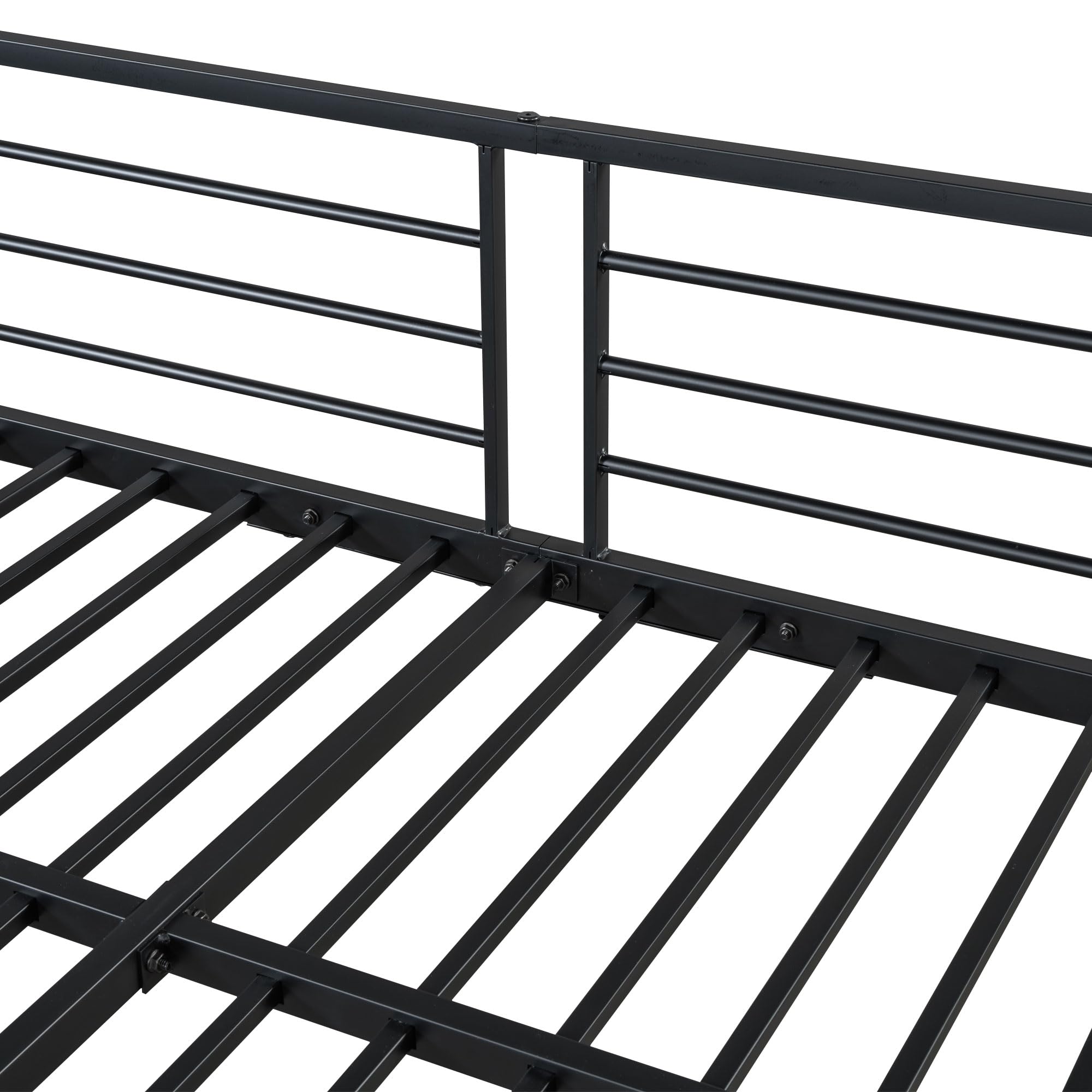 Seyakany Lit Mezzanine En Métal 140 X 200 Cm Avec Escaliers