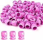 Tattoo Ink Caps Disposable Skull Tattoo Ink Cups Plastic Ink Caps for Tattooing Makeup Pigment Ink Cups Tattoo Ink Holder Tattoo Supplies and Equipment, Tattoo Accessories (Pink-50PCS)