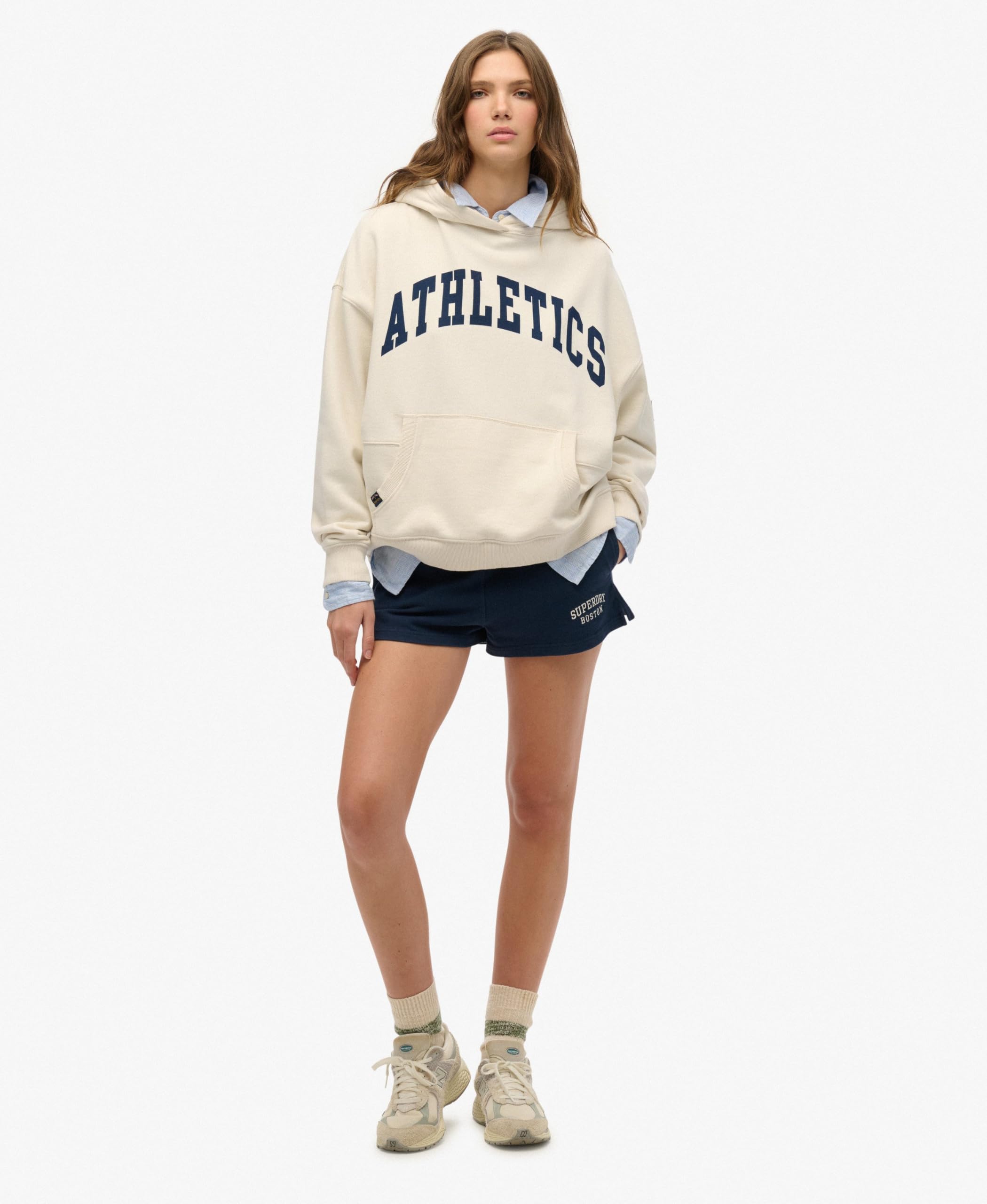Superdry Damska bluza z kapturem Athletic Essentials o luźnym kroju