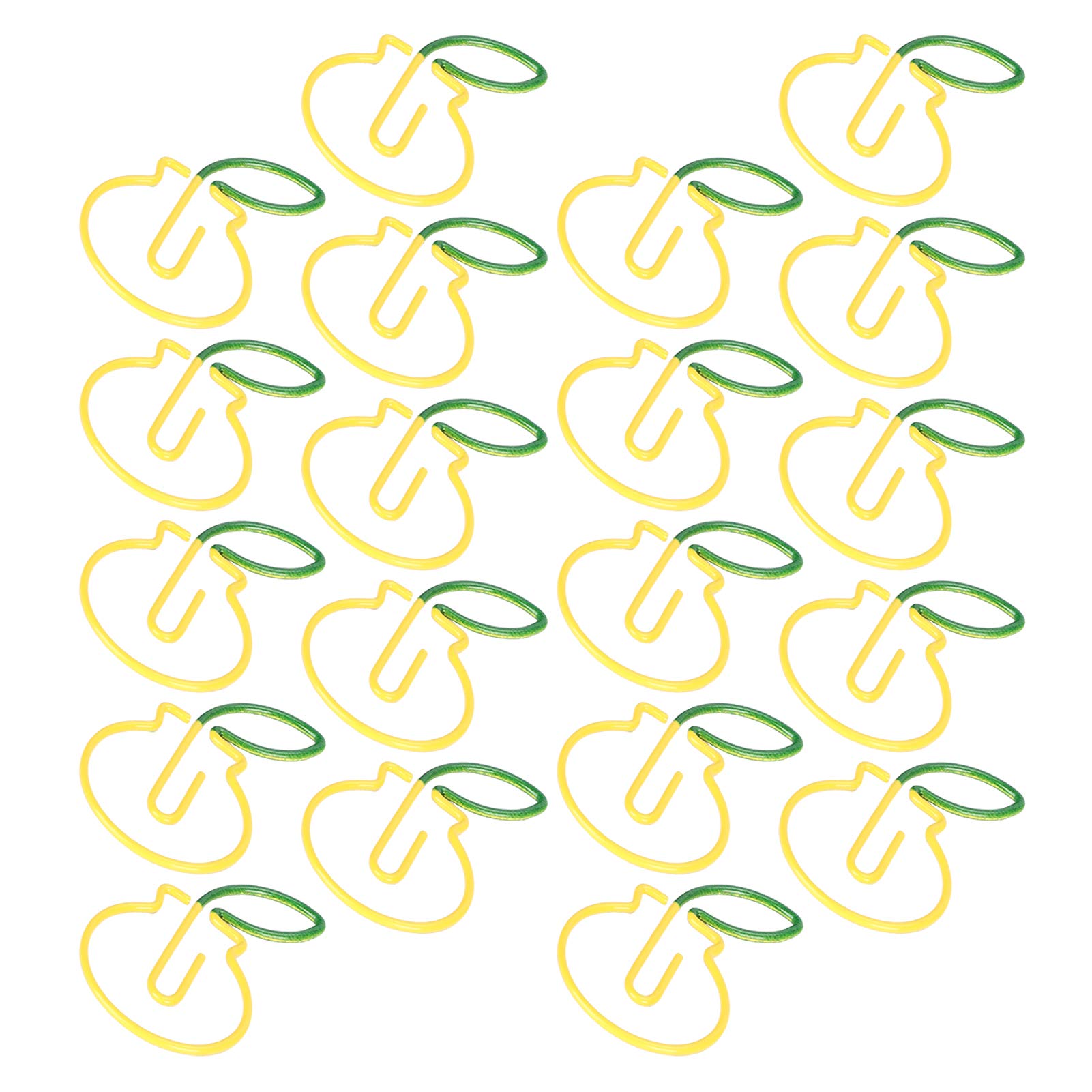 Paper Clips, Fruit Shaped Paper Clips, 2‑Color Fruit Pin, 20Pcs Pear Shape for Bookmarks File Classificatio