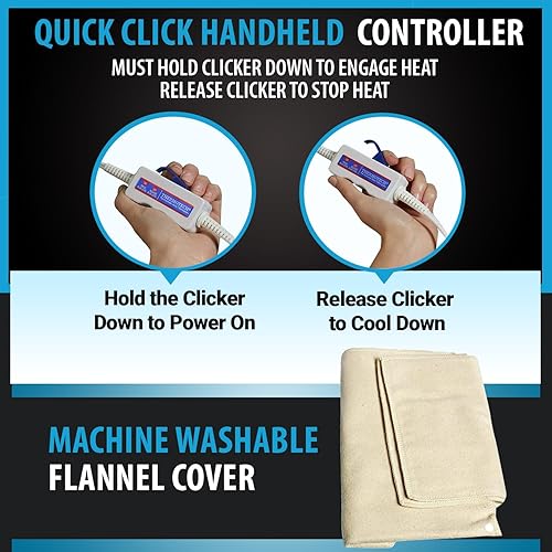 Vista 5 de Thermotech - Almohadilla térmica de grado médico con calor húmedo automático de Thermotech, almohadilla térmica de alto calor para dolor de espalda