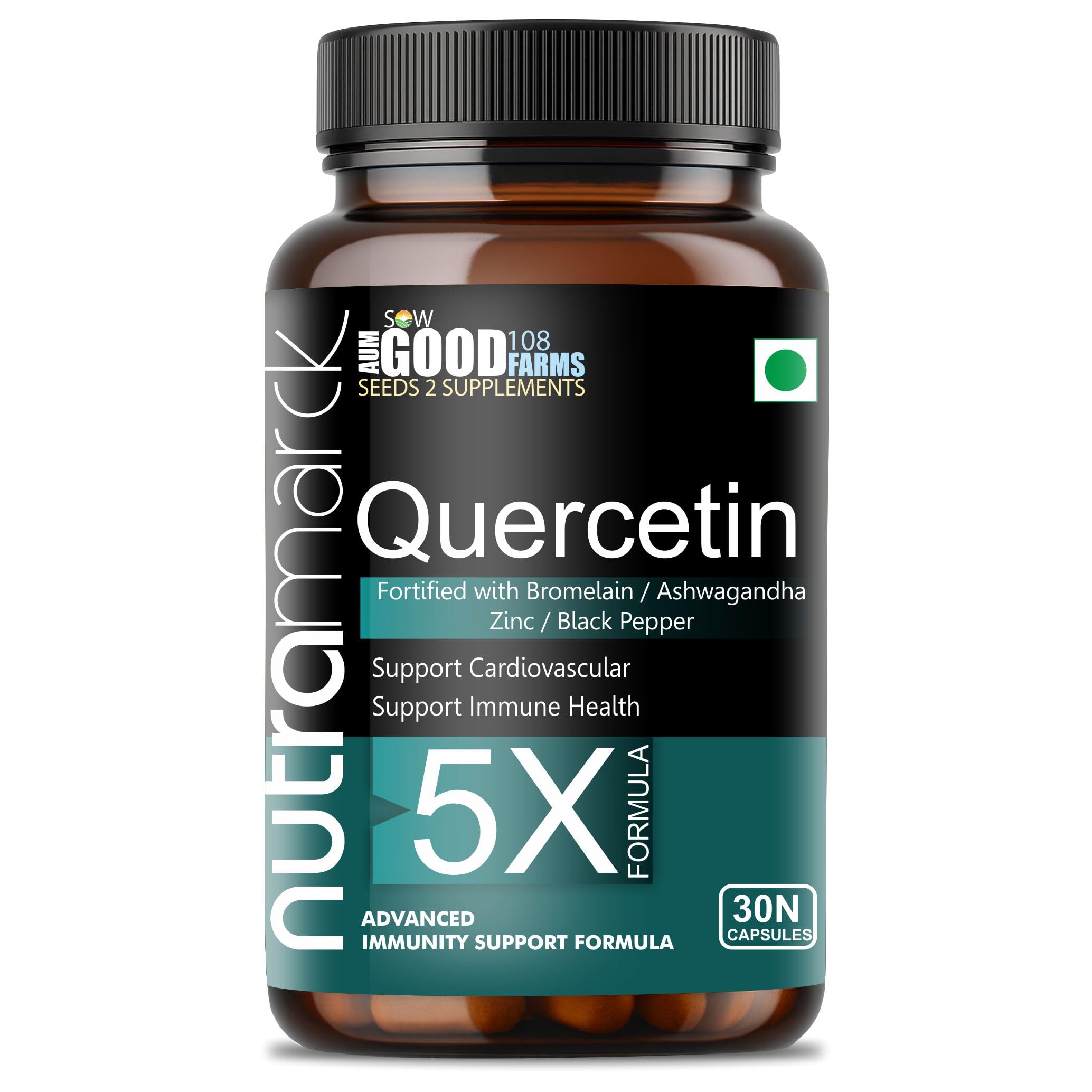 NutraMarck Quercetin 5X Capsules | For Immunity Booster & Respiratory Health | 1000mg with Bromelain, Ashwagandha & Zinc | Seasonal Allergies for Men & Women | (30 Count)-image-25