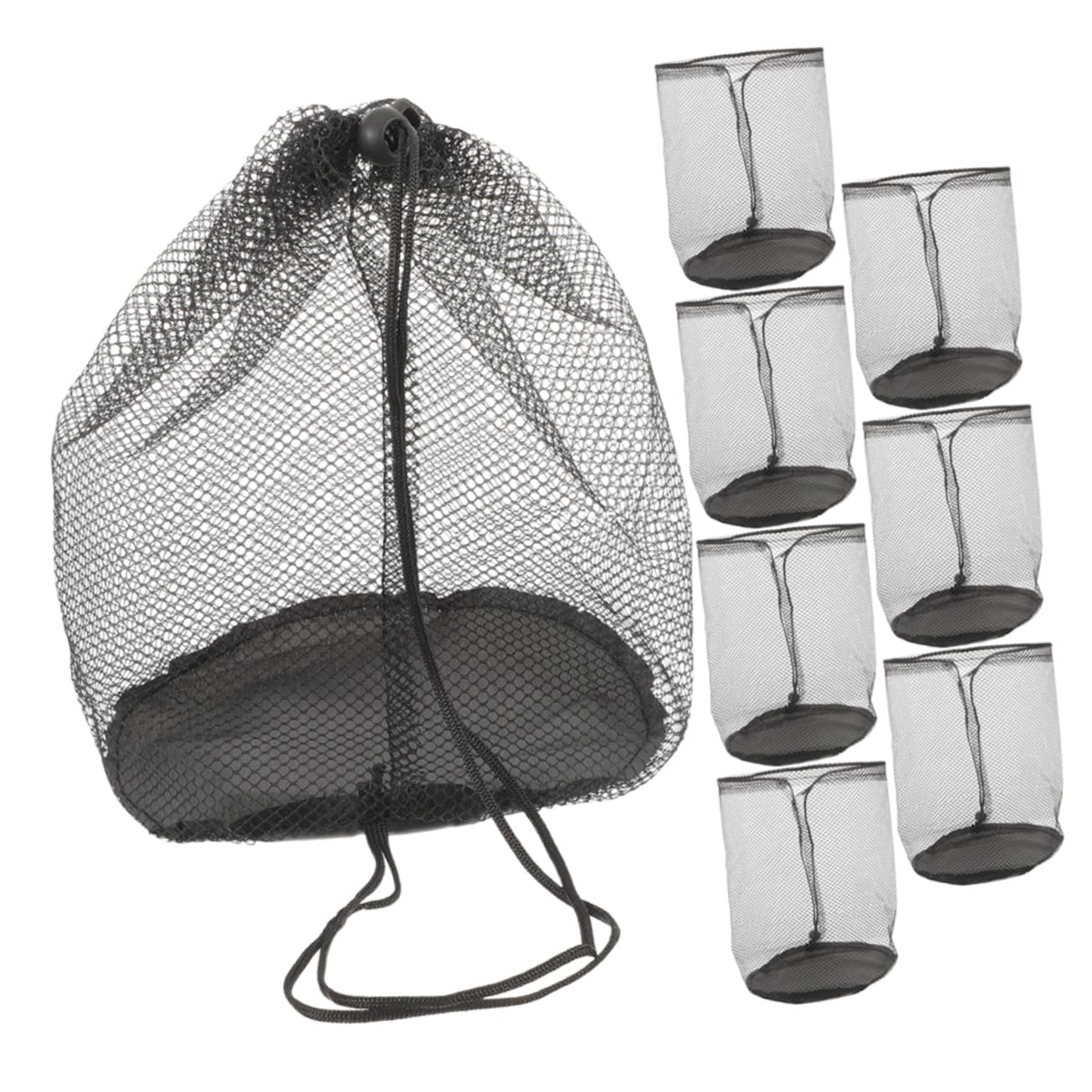 SEWACC 8pcs Cone Storage Bag Durable Mesh Drawstring Carrier for Outdoor Sports Fitness Daily Use Capacity Cone Holder for Easy Carrying Organizing