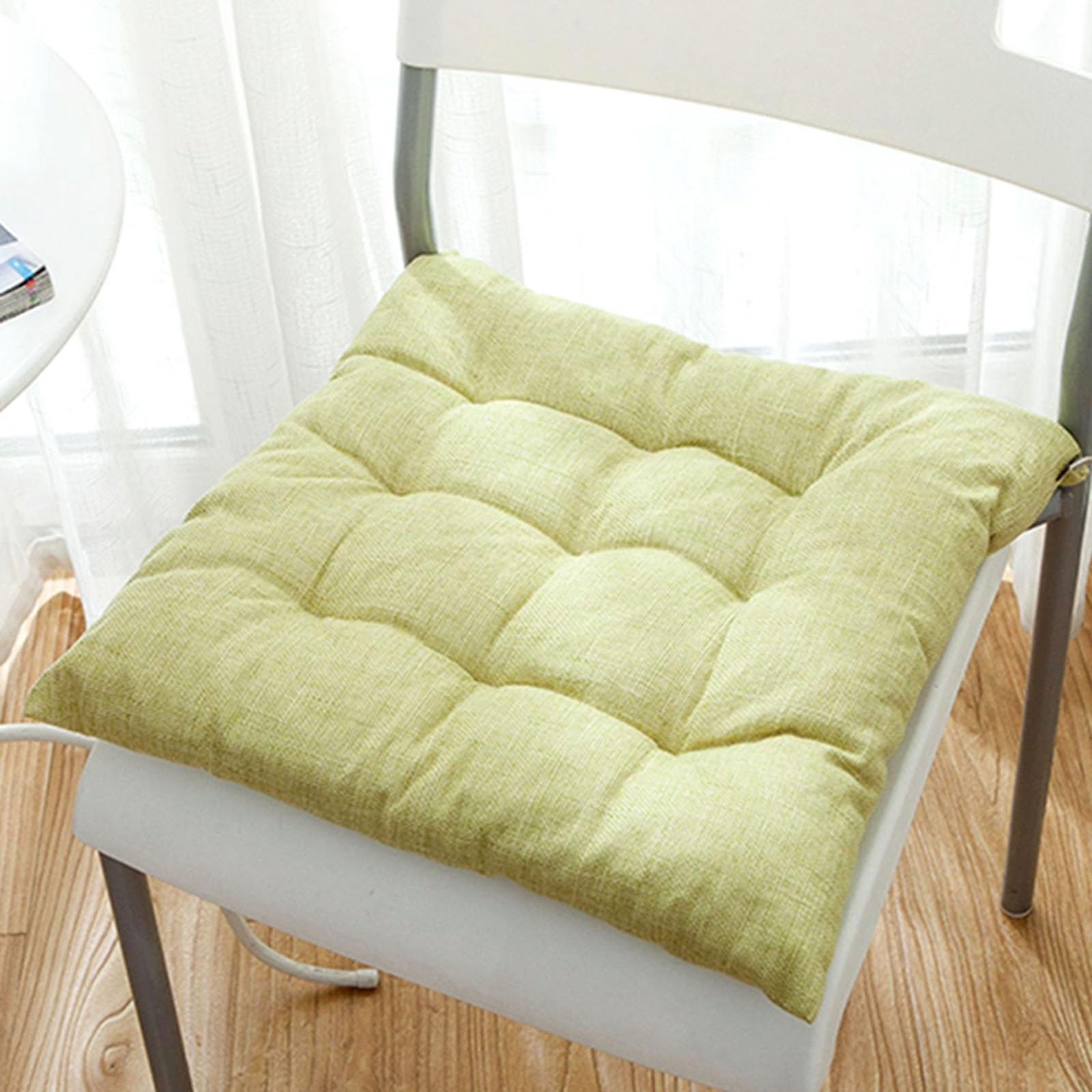 Coussin de chaise antidérapant avec attaches et assise carrée épaisse