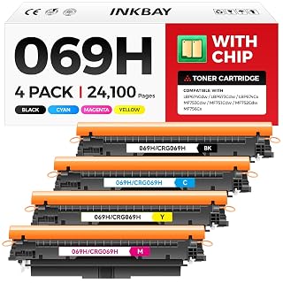 069H 069 Toner Cartridge Set MF753Cdw Compatible Replacement for Canon MF753Cdw Toner Cartridges 069H for Canon imageCLASS MF 753Cdw MF751Cdw LBP674Cdw Printer Ink Black Cyan Yellow Magenta 4 Pack - Amazon product rated Grade A