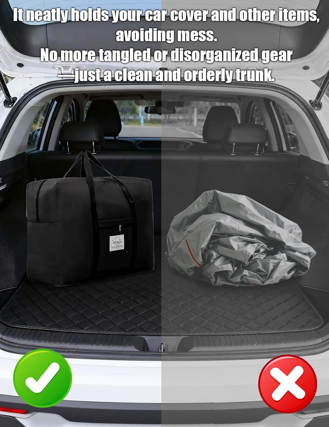 Car Cover Storage Bags (Only Bags，23 x 11.8 x 20in) Reusable | For Trucks & SUV,All-Weather Waterproof Car Covers, Built-In Waterproof Protective Layer, Neat Car Cover Storage