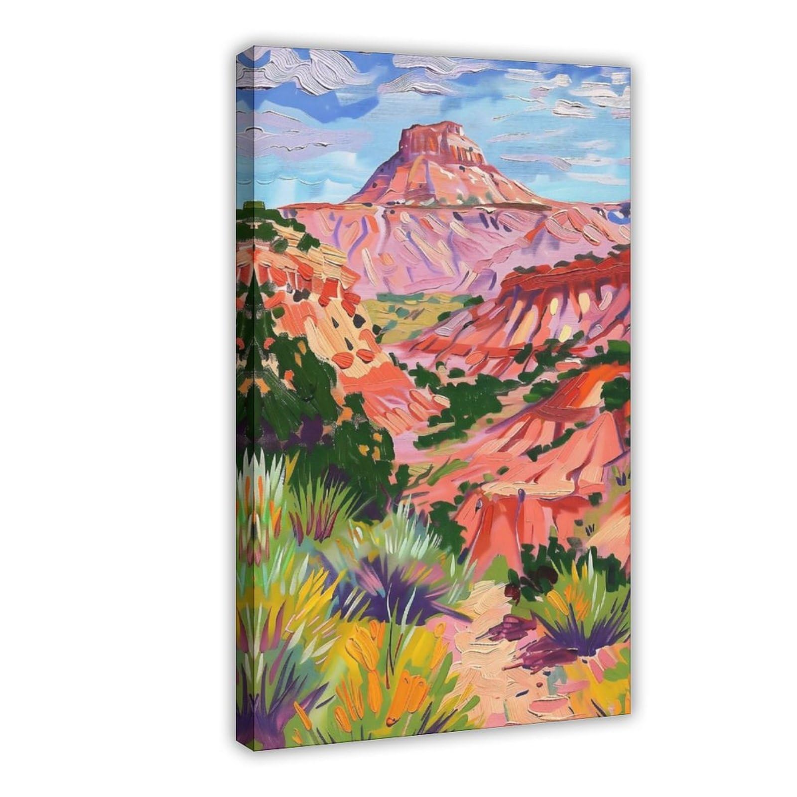 BNCEDJK Palo Duro Canyon Texas State Park Canvas Poster Wall Art Print Picture Paintings 16x24inch(40x60cm)