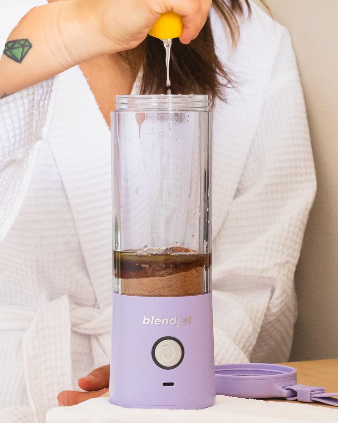 BlendJet 2 Portable Blender for Smoothies & Shakes - BlendJet Cordless Personal & Small Blender, USB-C Rechargeable & Self Cleaning - (Mint, 16 oz.): Lavender 16 oz.