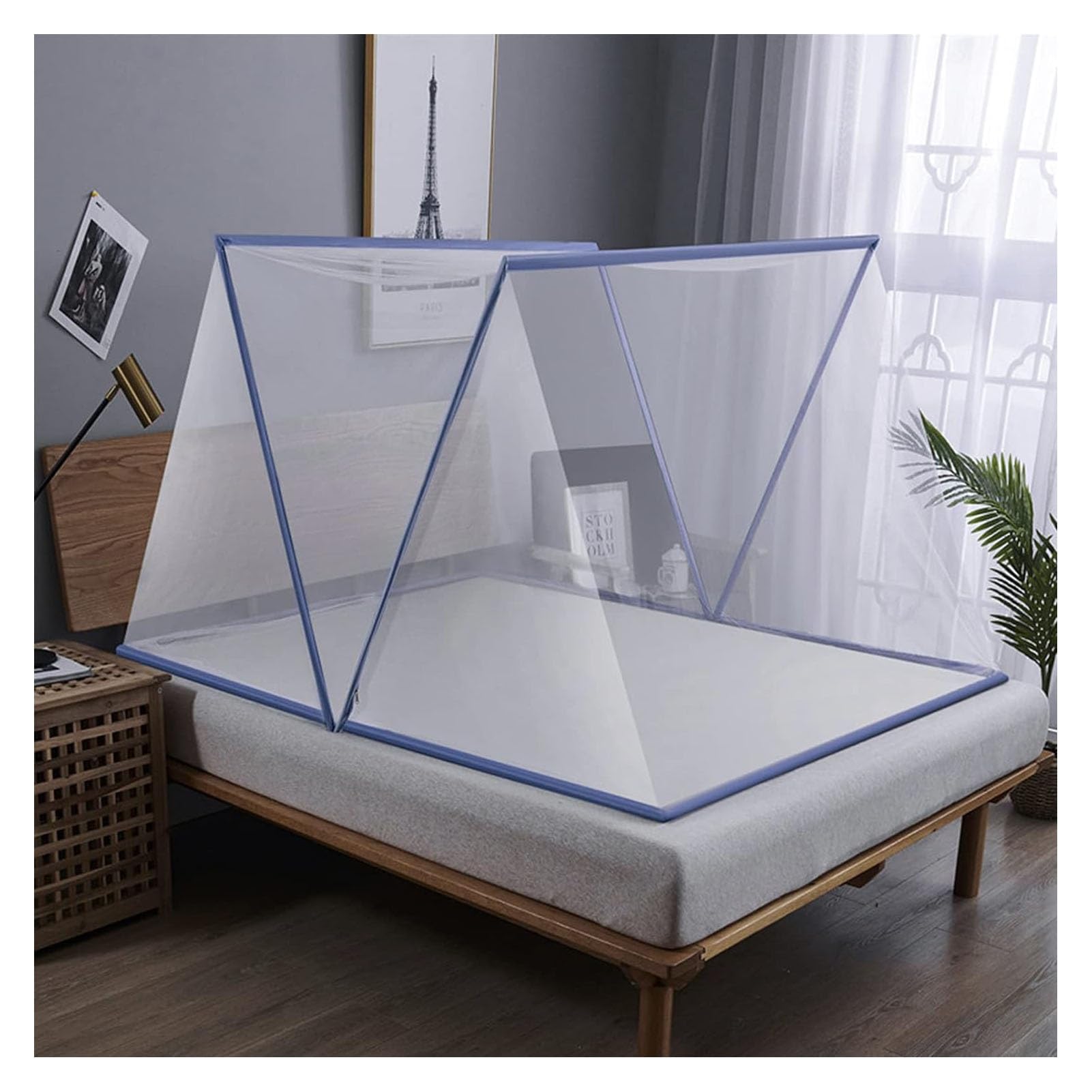 Zanzariera Tenda Pop-Up, Rete Anti-Insetti Portatile Per Viaggio Casa | Zanzariera Pop-up Istantanea Senza Fondo, Rete Fine, Telaio In Fibra Di Vetro, Borsa Portatile Per Viaggio