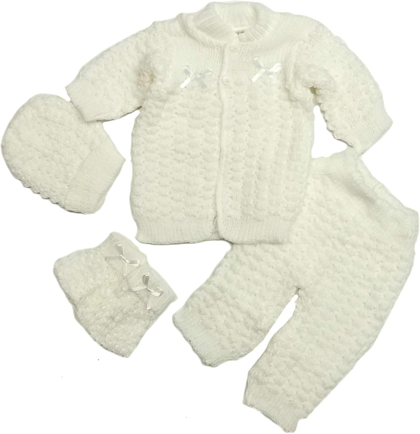 Abelito Fashion Cute Newborn Baby Boy’s Girl’s Unisex Warm Winter 4 Pieces Crochet Set Abelito Fashion Cute Newborn Baby Boy’s Girl’s Unisex Warm Winter 4 Pieces Crochet Set
