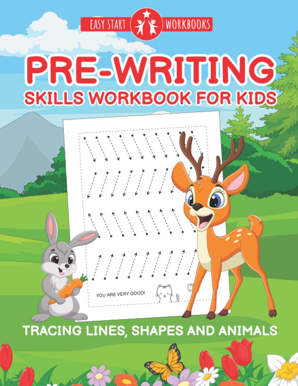 Pre-Writing Skills Workbook For Kids. Tracing Lines, Shapes And Animals: Pre Handwriting Practice For Kindergarten, Trace With Animals