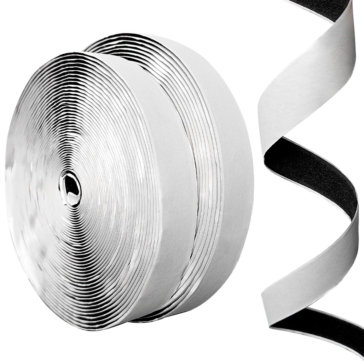 0.75 Inch x 33 Feet Hook and Loop Tape, Nylon Heavy Duty Hook and Loop Tape Strips, Excellent Grip, Non-Adhesive, Interlocking Tape,for Sewing, Crafting,DIY,Wall Adhesive Strips