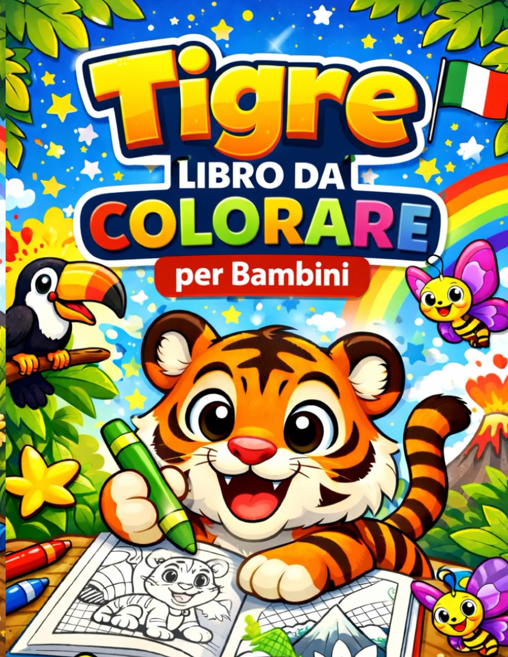 Tigre – Libro da colorare per bambini dai 3 agli 8 anni: 42 disegni semplici e divertenti di tigri per bambini
