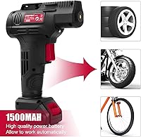 Vista 5 de Eastvolt Compresor de aire para inflar neumáticos de 12 V, potencia eléctrica multiusos, máximo 150 PSI con medidor de medición de 4 unidades, 3