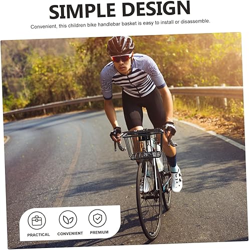 Miniatura 4 de Cesta de hierro para bicicleta, cesta delantera de bicicleta, contenedor de bicicleta, accesorios para bicicleta de montaña, cesta para manillar de