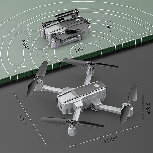 Miniatura 7 de Holy Stone Drones HS440D con cámara para adultos, cámara 4K UHD, Unger 8.78 oz con retorno automático GPS, sígueme, puntos de referencia y funda de