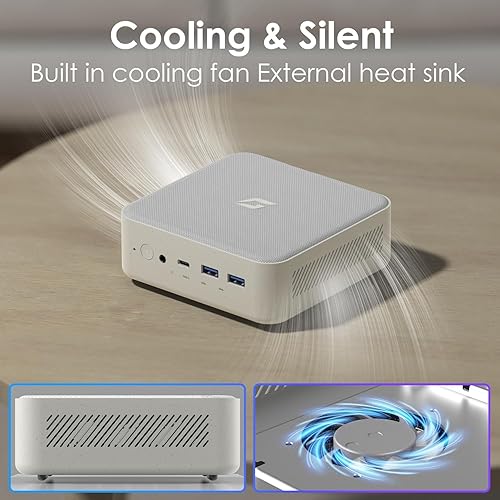 Miniatura 5 de Micro PC de escritorio Linux, AMD Ryzen 7 5700U Mini PC (8C16T, hasta 4.3Ghz), 8GB DDR4 RAM 256GB PCIe SSD Mini PC para juegos 4K triple pantalla