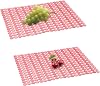 Qulable 2Pack Kitchen Sink Mat for Stainless Steel/Ceramic Sinks, PVC Eco-friendly Protectors for Bottom of Kitchen Sink, Adjustable, Fast Draining, Dots Design, 11.8x15.7 (Pink)
