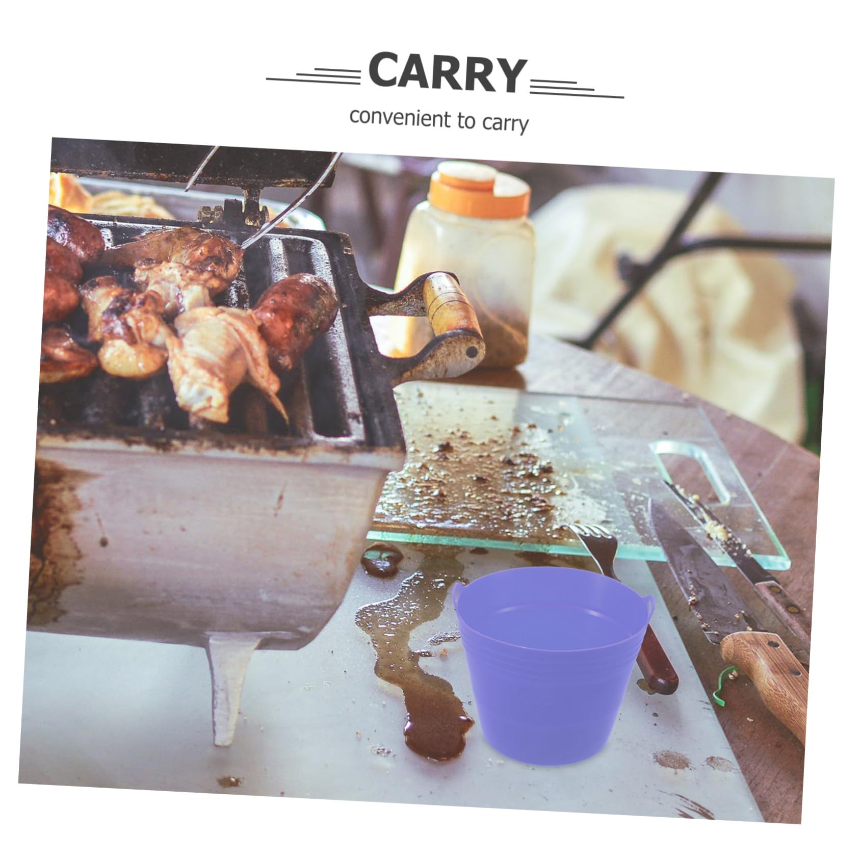 Gogogmee Grease Bucket Liner Griddle Grill Grease Catcher Silicone Bucket Liner Grill Accessory