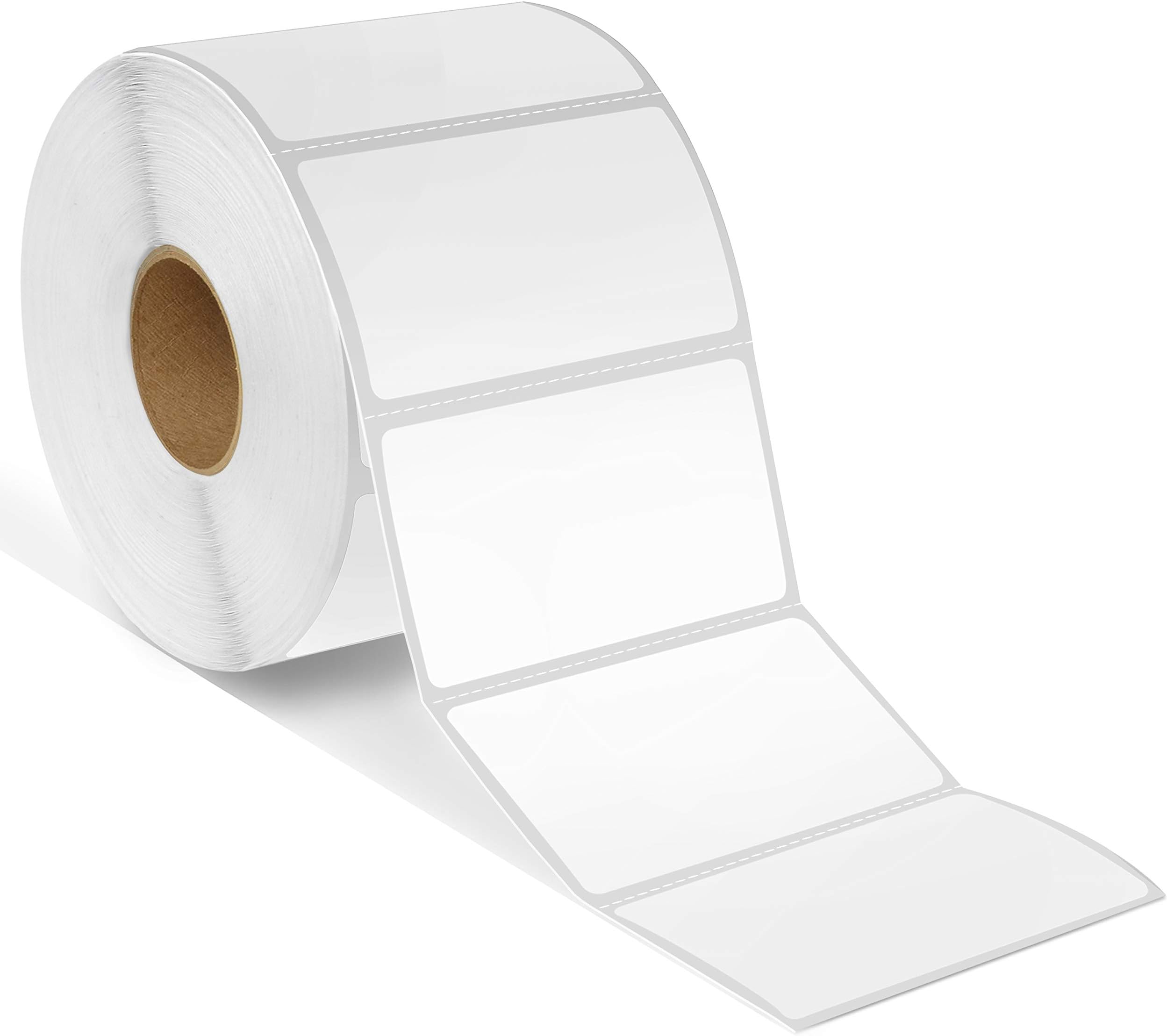 2.25" X 1.25” Direct Thermal Labels, Perforated Barcode Address Labels, Compatible with Rollo & Zebra Desktop Printers - 10 Rolls, 1000/Roll