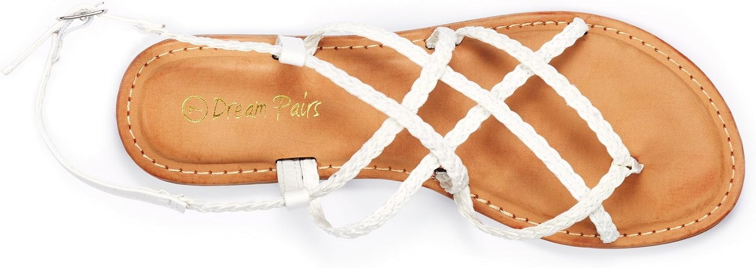 DREAM PAIRS Women's Strappy Flat Sandals