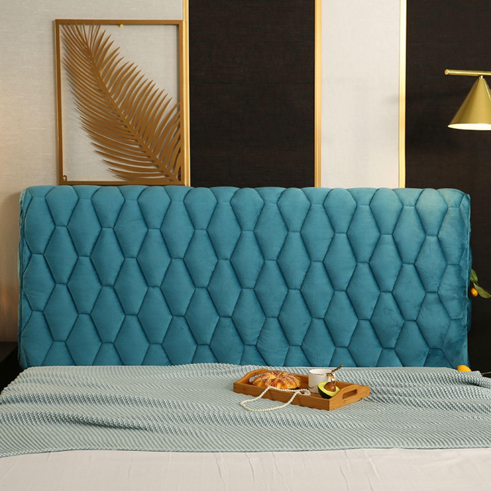 AllInclusive - Funda protectora para cabecero de cama de matrimonio, individual, Queen, King (B 210 cm)
