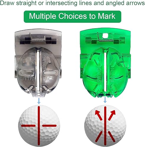 Miniatura 4 de OlibaDu Marcador de pelota de golf, alineación de pelota de golf de precisión, 4 plantillas de marcador de pelota de golf y 4 marcadores de bolas de