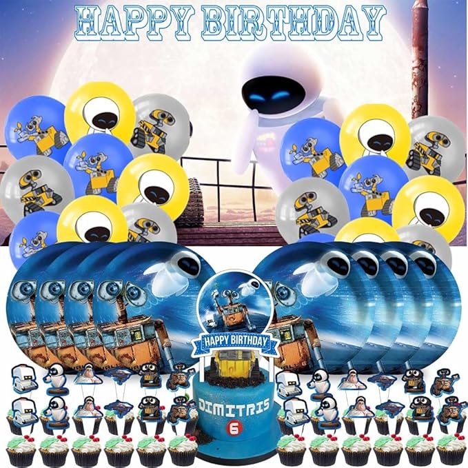 WALLE Party Supplies Walle Plates Decorations Birthday