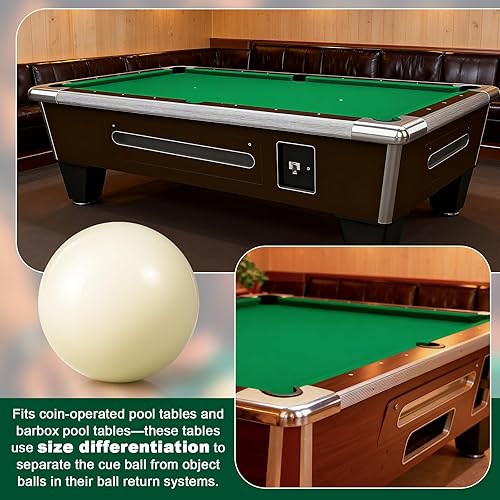 Miniatura 4 de Soulchen Bola de entrenamiento de gran tamaño de 2 38 pulgadas, adecuada para mesa de billar para mesas de billar y mesas de bar