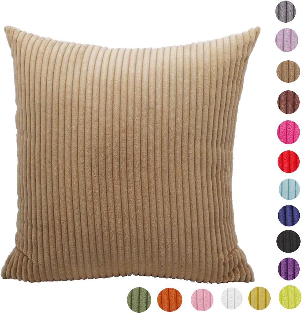 Corduroy Square?Home Decor Throw Sofa Car Cushion Cover Pillow Case,17 Colors 10 Size