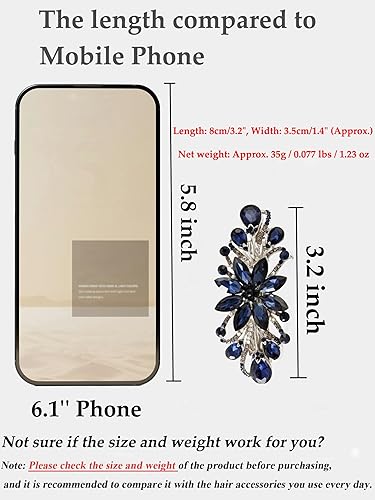 Miniatura 5 de Clip de pasador de pelo con diamantes de imitación de diseño de joyería de lujo, también regalo perfecto para el día de la madre para mamá