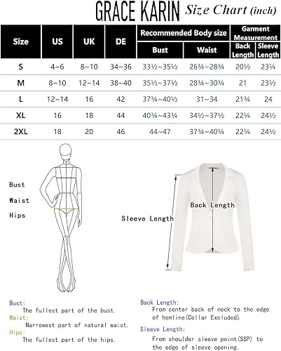 Miniatura 6 de GRACE KARIN Chaqueta de punto corto para mujer, estilo casual, con botones, ligera, con botones frontales, tallas S-XXL