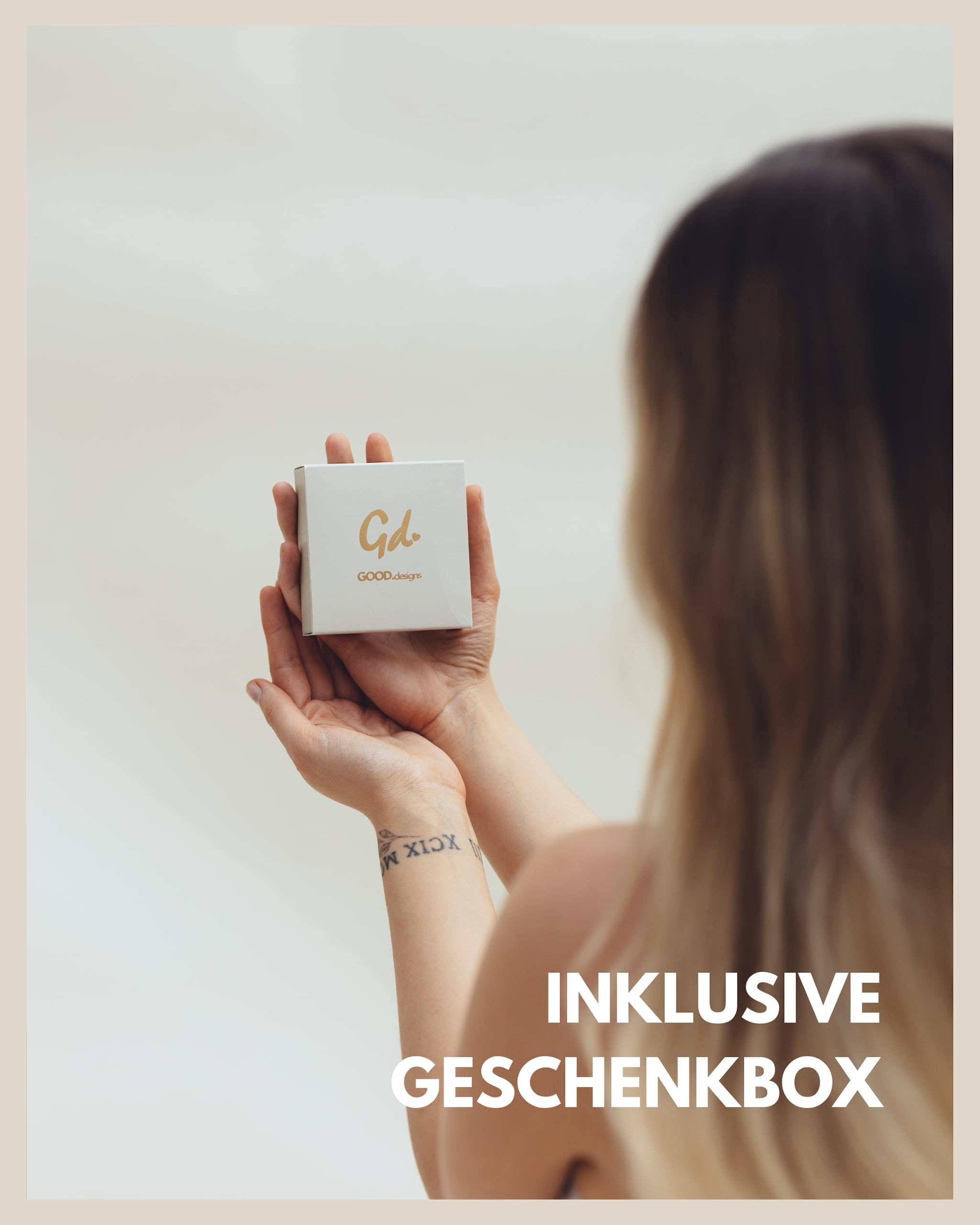 GD GOOD.designs Perlenkette Damen mit Süßwasserperlen - wasserfest I Perlen Kette mit 18 Karat Vergoldung (45cm) Hautverträgliche Halskette ohne Anhänger
