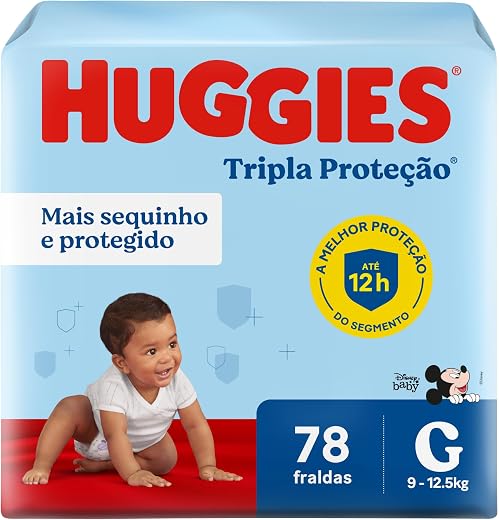 Huggies Fralda Tripla Proteção G 78 Un