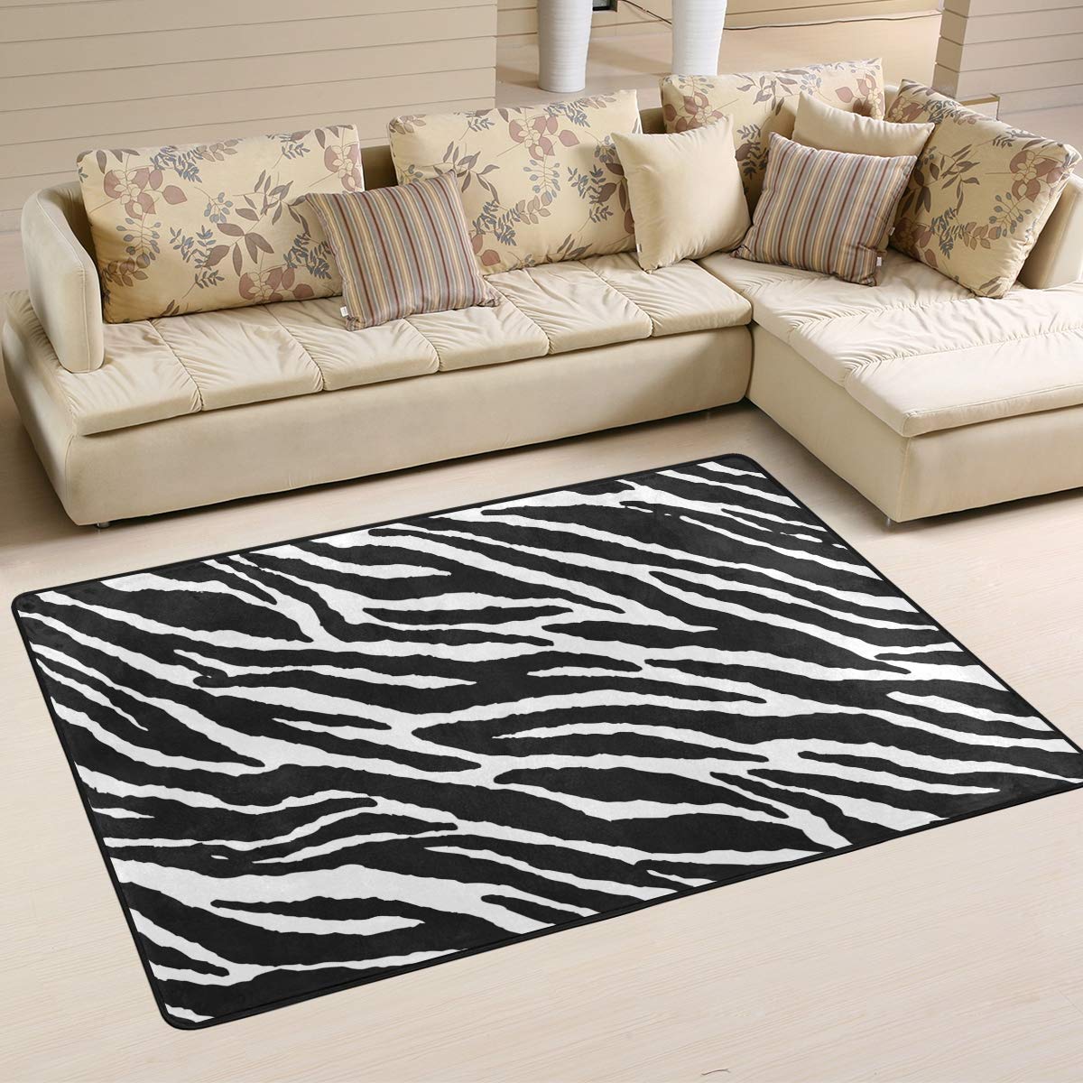 MONTOJ Animal Skins Weathertech Fußmatten für Wohnzimmer, Schlafzimmer, Heimdekoration, Teppich, Polyester, 1, 72 x 48 inch
