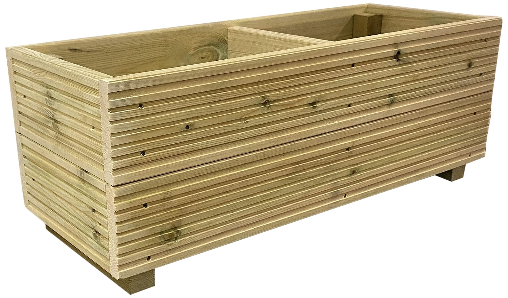 Cutncraft Designs Large Wooden Decking Planter - Garden Patio Planter Box - Weather-Resistant Outdoor Plant Pot — image 1