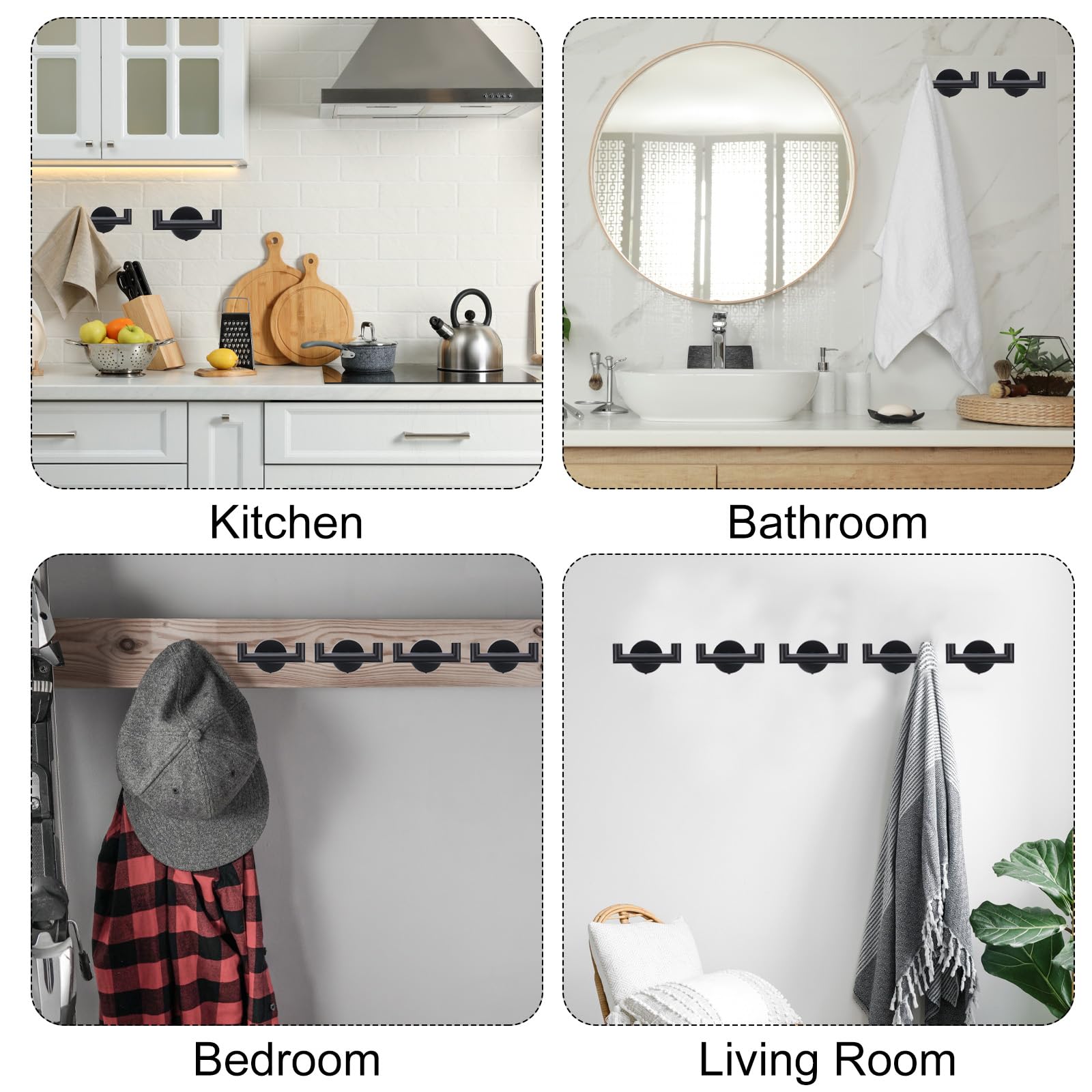 Silver 6 Hook Stainless Steel Wall Mounted Hanger, Polished, Hanging