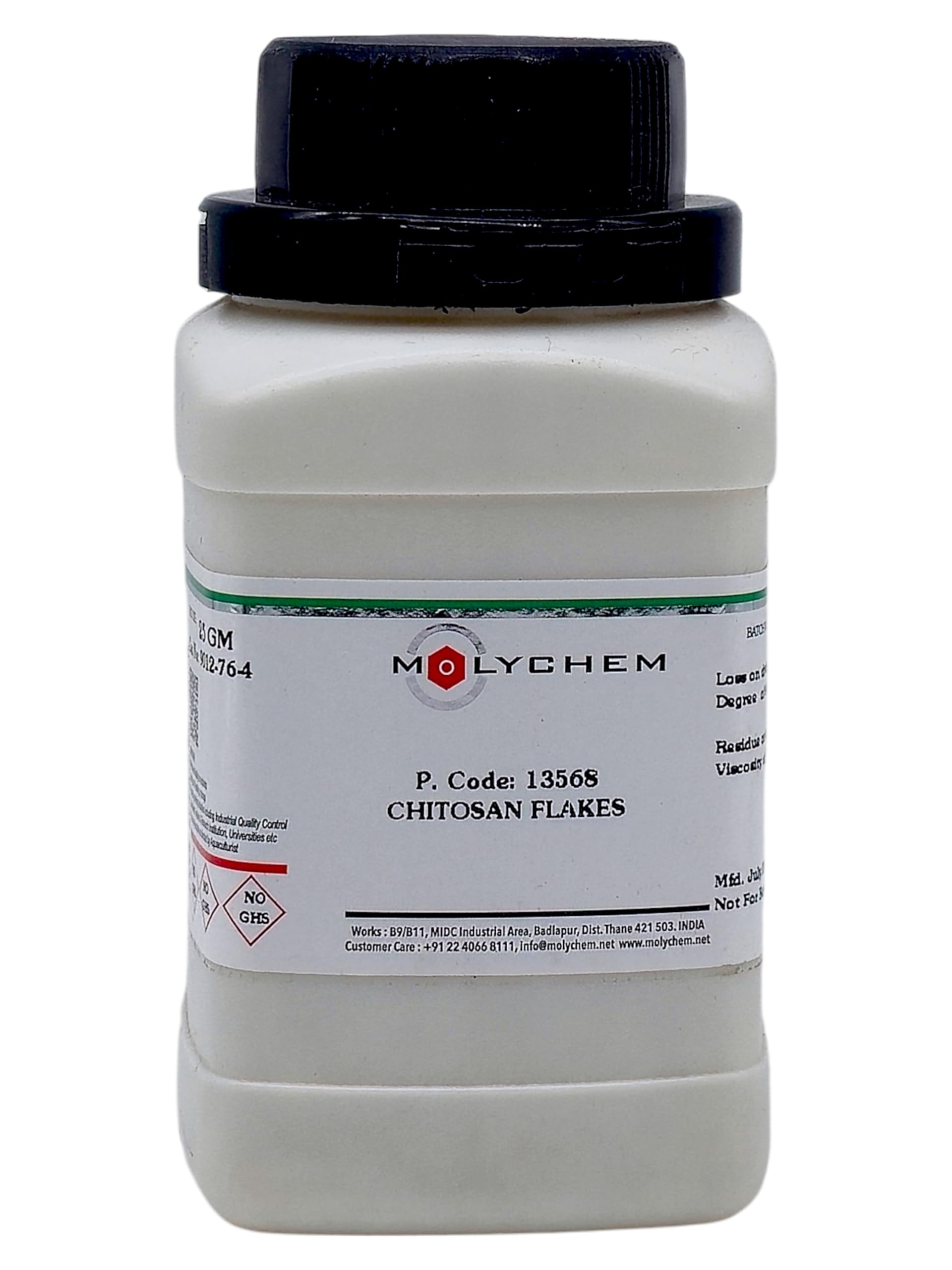 MOLYCHEM CHITOSAN Flakes LR - 25gm (CAS : 9012-76-4) Storage: Room Temperature, Shelf Life: 60 Months for laboraotry and industrial use.-image-34