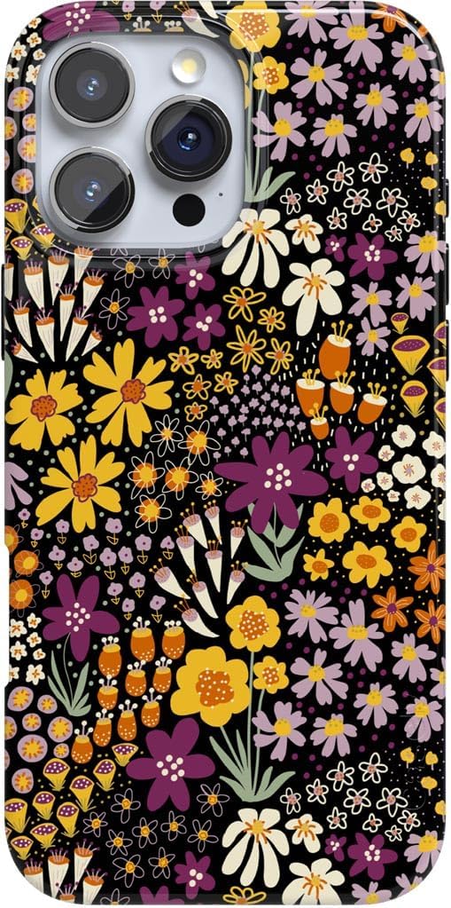 Casely iPhone 16 Pro Max Case | Falling for You | Plum Floral | Compatible with MagSafe | Classic Ultra Slim Design