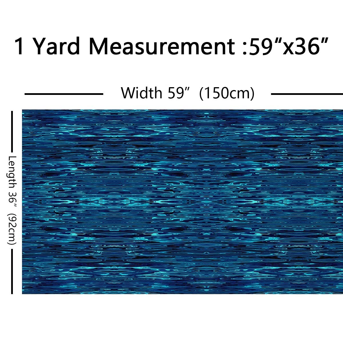 Water Fabric by The Yard,Chic Striped Line Upholstery Fabric for Chairs,Modern Marble Waterproof Outdoor Fabric,10 Yards,(L920*W150cm) Blue - Image 2