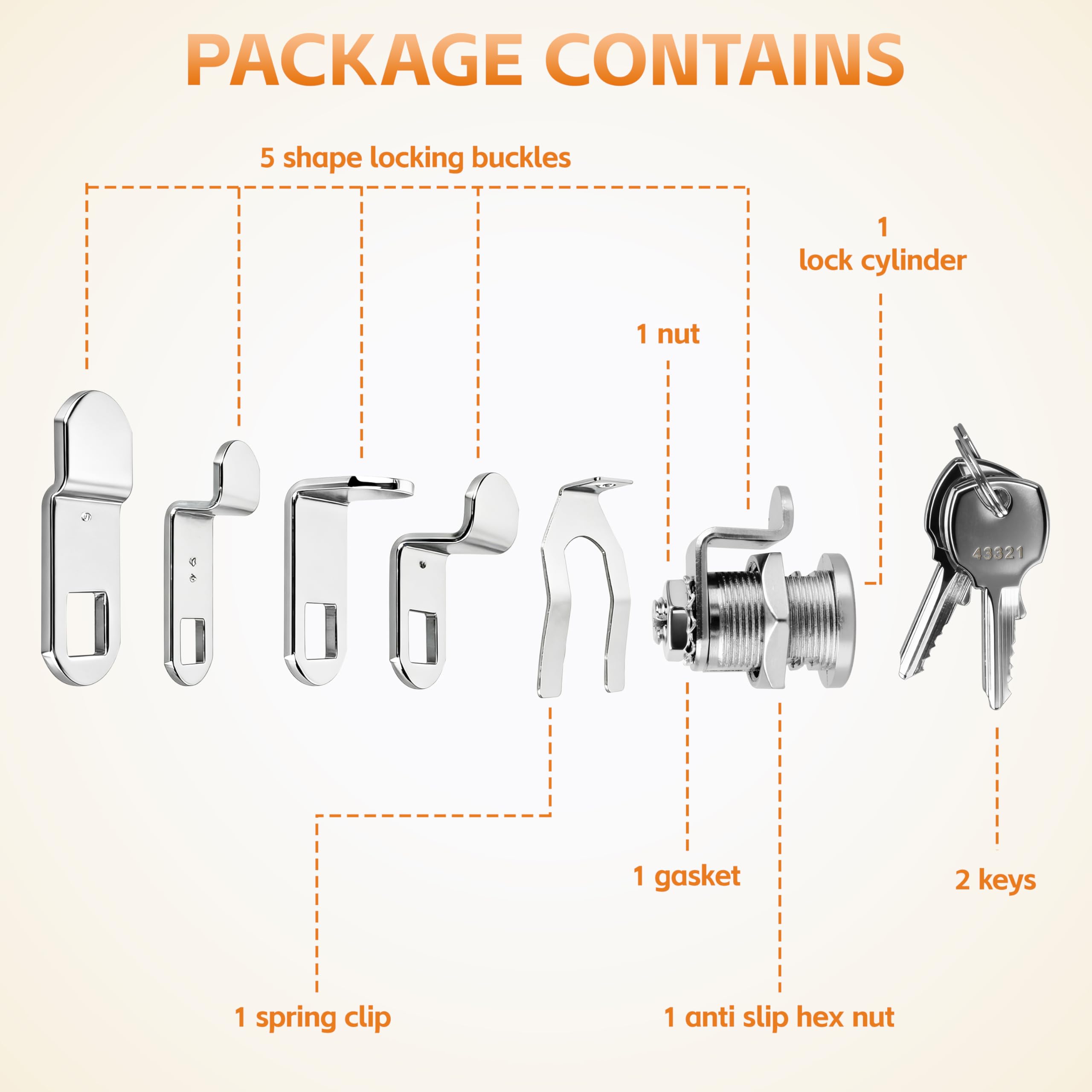 Snapklik.com : S 4573 Mailbox Lock For Several Brands, NA-14 Keyway ...
