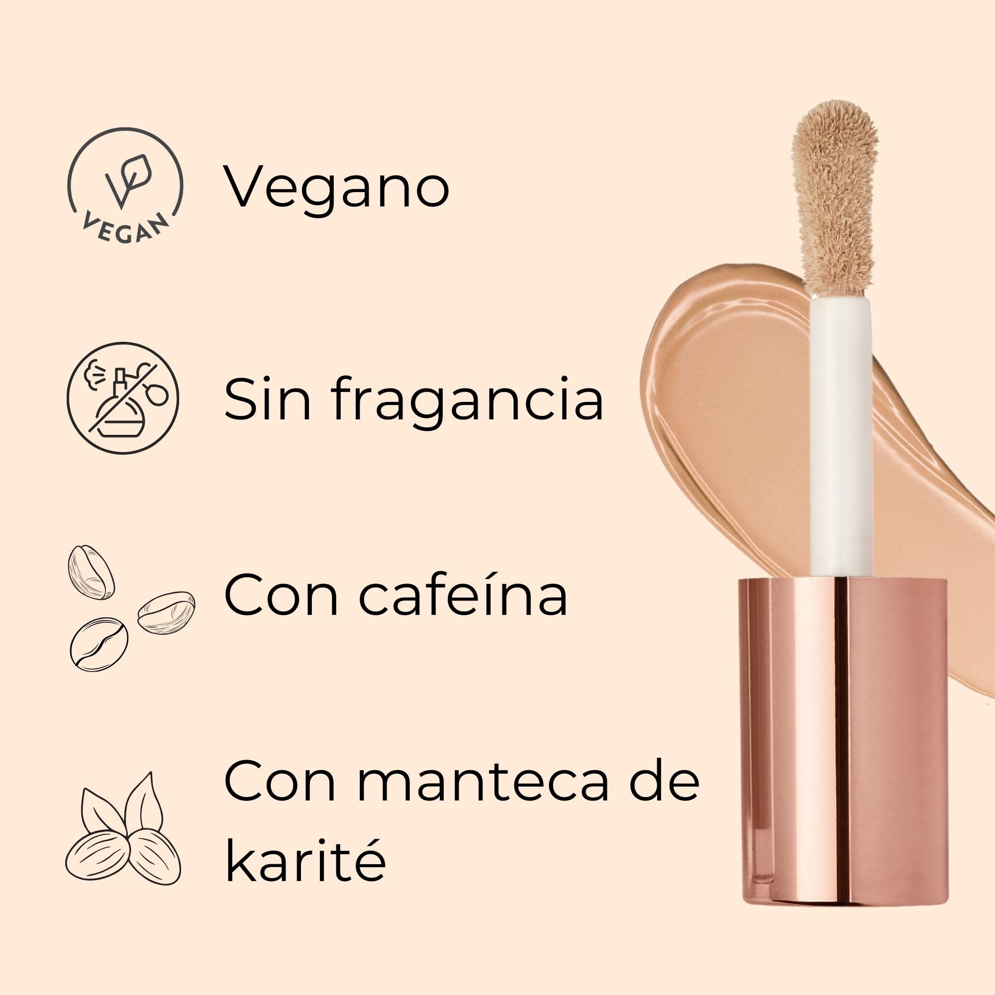 M. Asam MAGIC FINISH High-Class Liquid Concealer Ivory (4ml) – Corrector Liquido Marfil con Acabado Natural, Maquillaje Profesional con Alta Cobertura, Contouring & Belleza, Vegano | Hyaluron líquido y cafeína, oculta rojeces, ojeras y manchas de pigmento