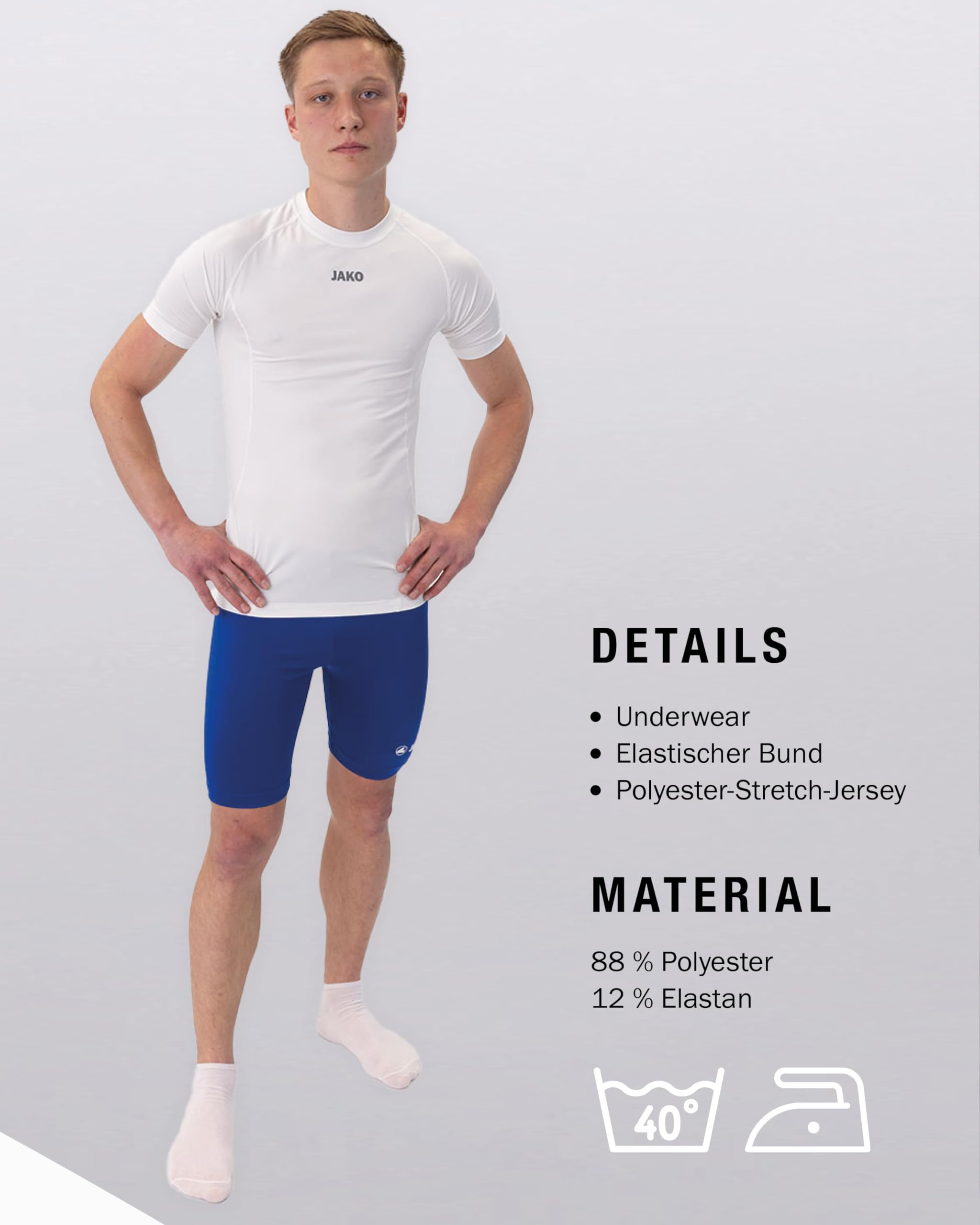 Jako - Shorts Basic 2.0, Pantaloncini Unisex - Adulto