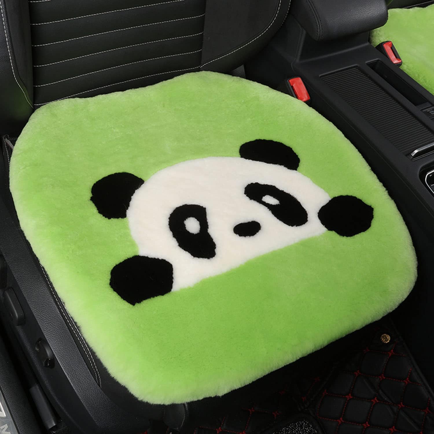 MLOVESIE Genuine Sheepskin Car Seat Cushion 100% Natural Fur Wool Seat Cover for Cars Trucks SUV Soft Comfort Office Chair Protector Pad Car Accessories Universal Fit