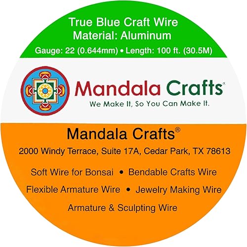 Vista 258 de Mandala Crafts Alambre de aluminio anodizado de calibre 8 para hacer joyas, alambre gris flexible de color de 32 pies, flexible y flexible