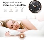 VIKMARI Silent horloge murale batterie actionnée non-cliquetis 3D Numérisation de quartz en or 10 Inch Horloge analogique décoratif pour salle de bain de bureau de chambre (Rose or noir)